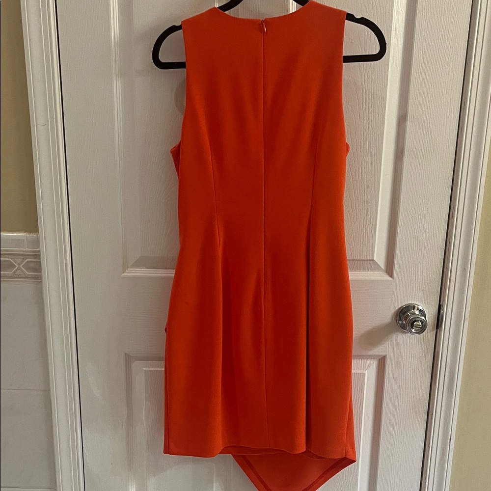 Vince Camuto Asymmetrical Dress in Vibrant Orange - Picture 6 of 6